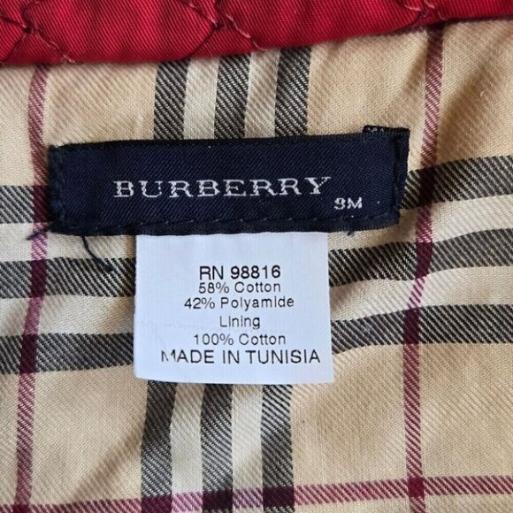 Burberry Red Quilted Kid's Jacket - Picture 4 of 6